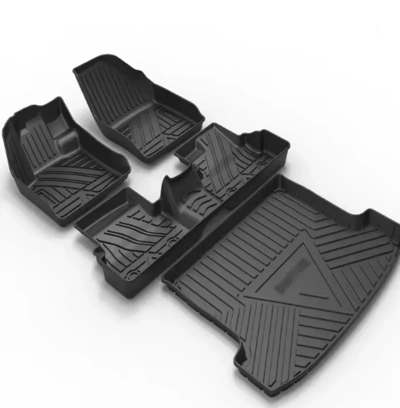 Kit completo de tapetes bandeja 3D en negro, con tapete de cajuela